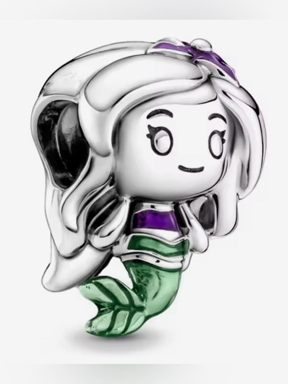 Silver, Green & Purple Little Mermaid Disney Charm